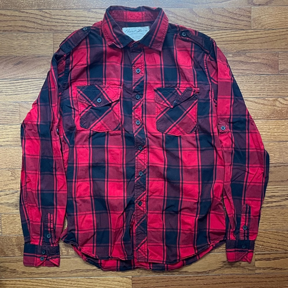 Point Zero Plaid Long Sleeve Button Down